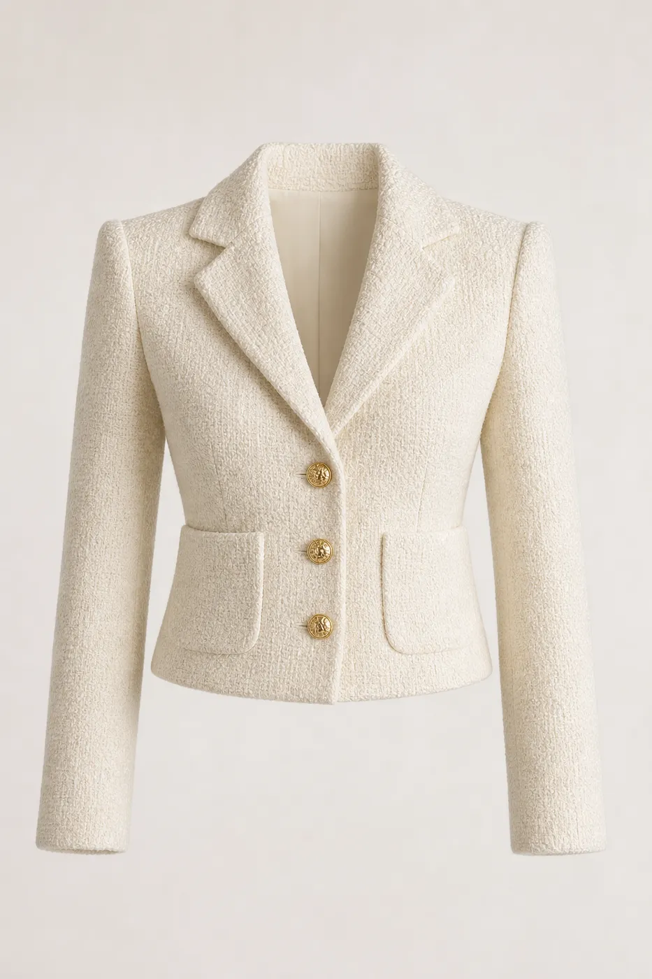 Blazer Structuré en Laine Bouclée N°05