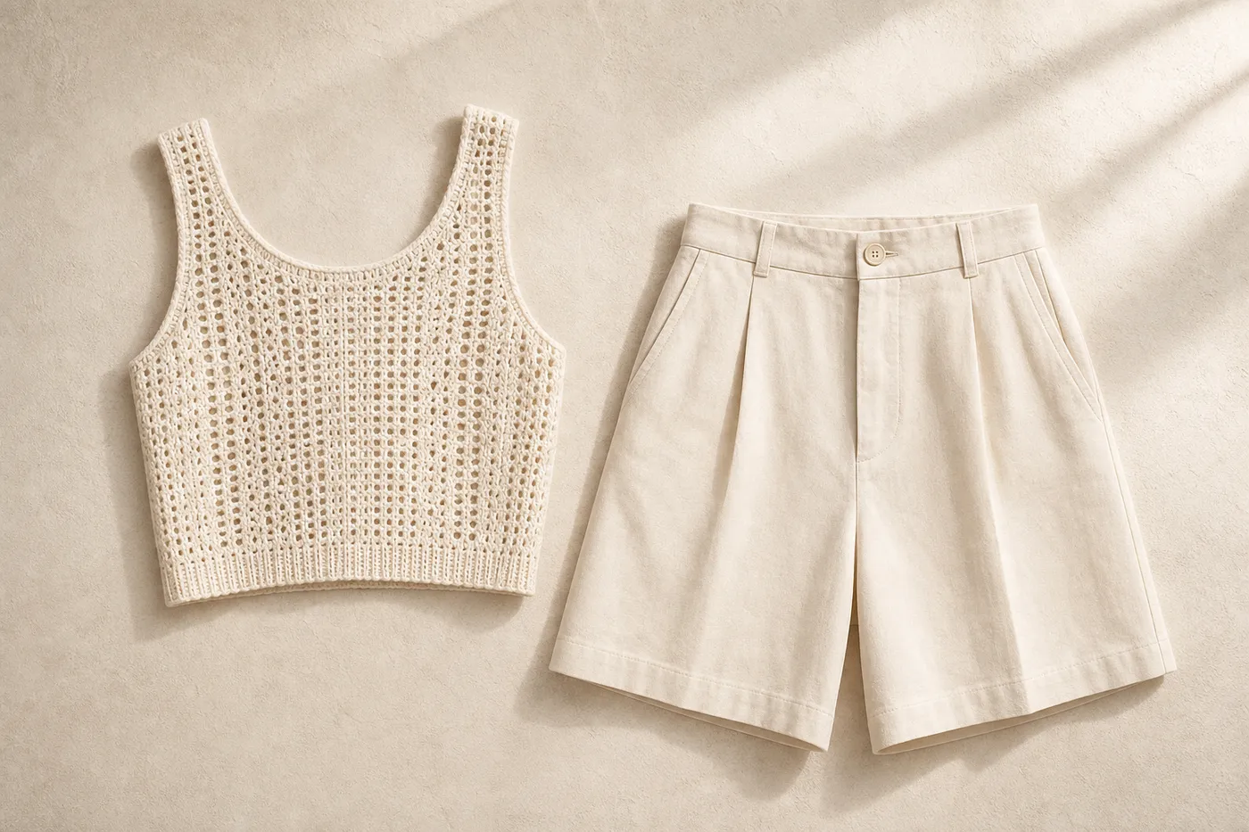 Ensemble Crochet Top et Bermuda N°06